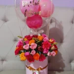 Colorful Floral Balloon Box